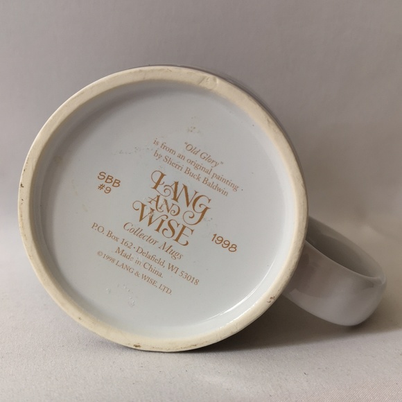 Vintage Collector "Old Glory" Ceramic Coffee/Tea Mug, Lang and Wise SBB #9 1998 - Picture 4 of 4